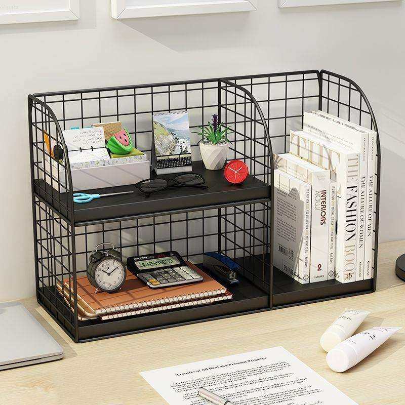 桌面置物架办公桌收纳架桌上书架小型床头飘窗书桌铁艺分层整理架,淘宝优惠券,粉丝福利购,淘宝优惠卷