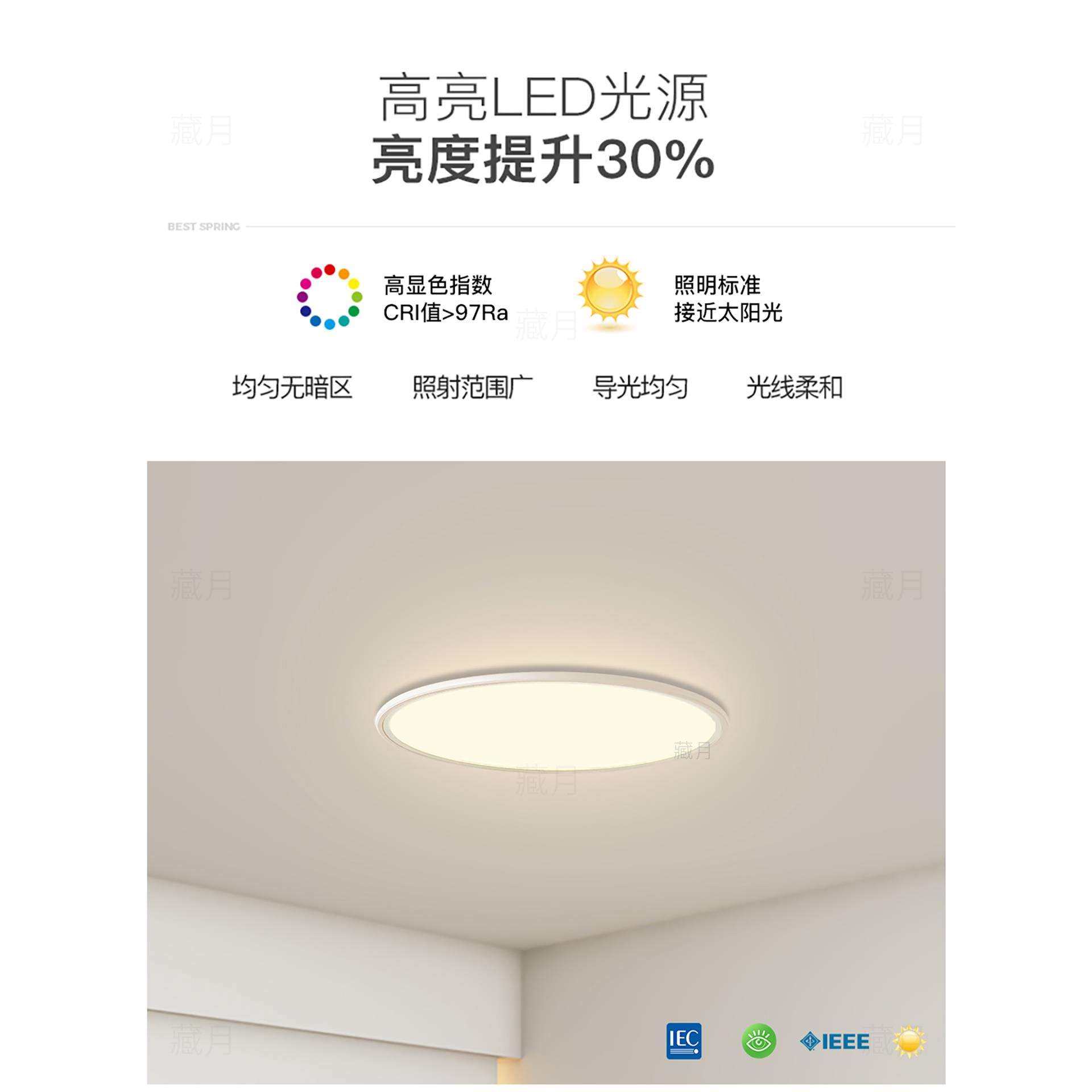 超薄吸顶灯led圆形客厅灯现代简约房间创意书房餐厅主卧室灯灯具,淘宝优惠券,粉丝福利购,淘宝优惠卷