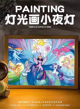 小马宝莉卡通动漫灯光画相框
