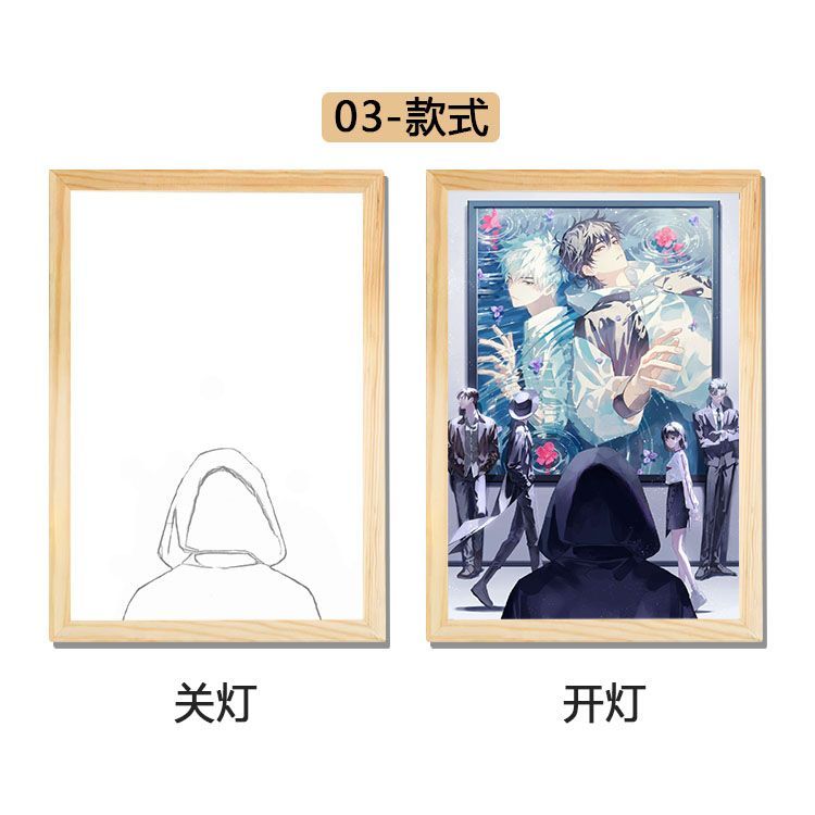 时光代理人动漫灯光画小夜灯摆件卧室床头电视柜礼物三色氛围灯新 - 图2