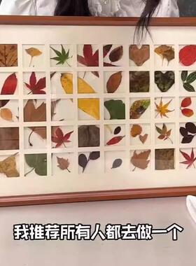 落叶相框48宫格实木挂墙摆台