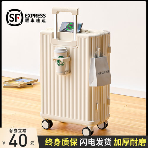 行李箱女拉杆箱2026新款拉链大容量旅行登机密码皮箱子24寸男28寸 - 图2