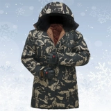Демисезонное утепленное пальто, камуфляжная длинная куртка, пуховик для работы, средней длины