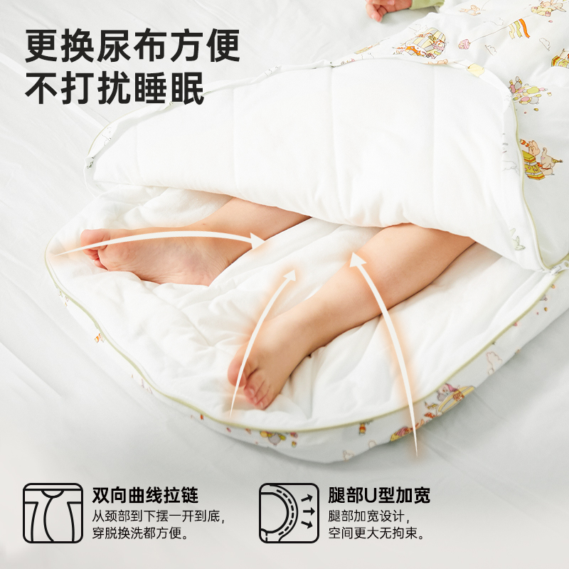 思萌婴儿立体大空间睡袋恒温秋冬纯棉新生儿冬季加厚一体式防踢被