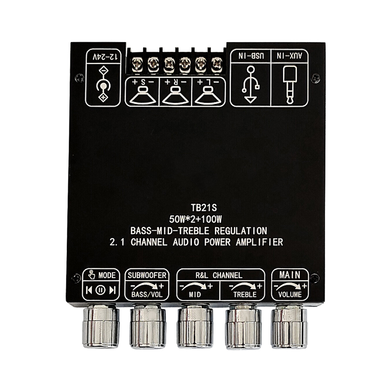 TB21S 2.1声道蓝牙音频功放板模块 重低音炮 中音 高音TPA3116 - 图0