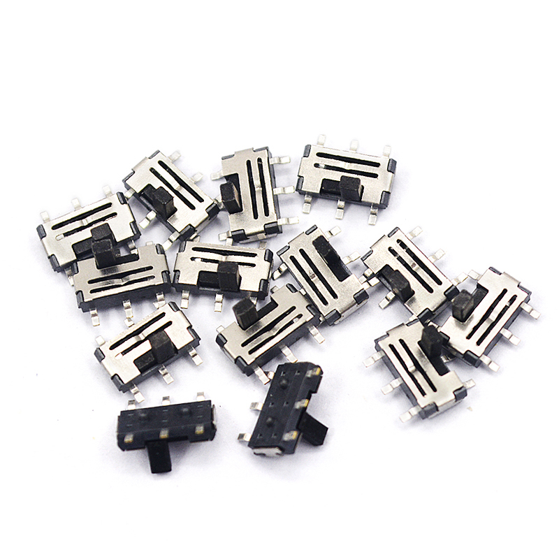 六脚贴片拨动开关 SMD MSS-22CO2(2P2T)双排两档(5个)-图3