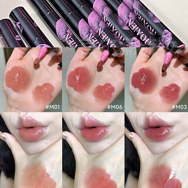 neiyou那柚唇釉固体唇蜜镜面水光裸色素颜透明叠涂口红滋润不沾杯 - 图2