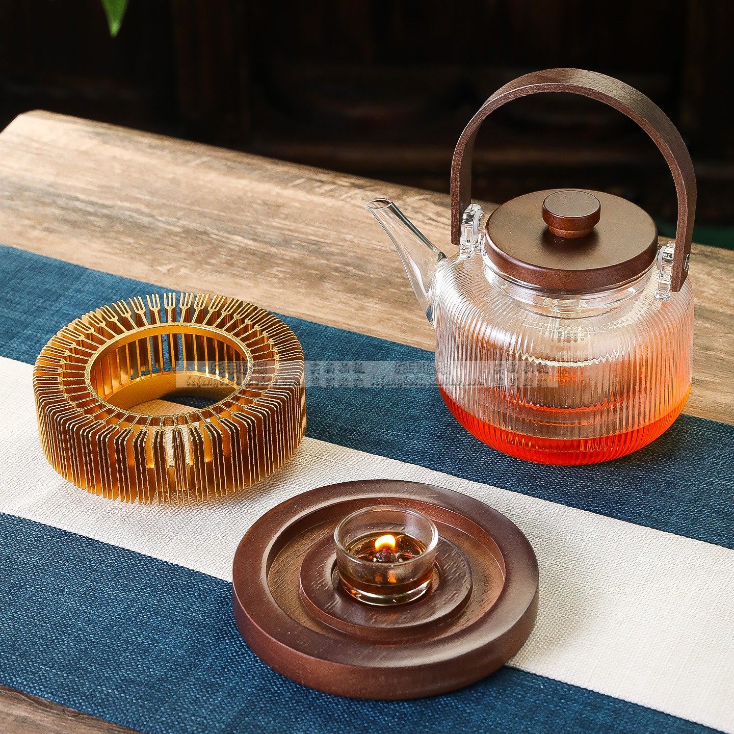 高档中式暖茶炉茶壶底座花茶煮茶器蜡烛加热金属温茶器保温提梁壶,淘宝优惠券,粉丝福利购,淘宝优惠卷