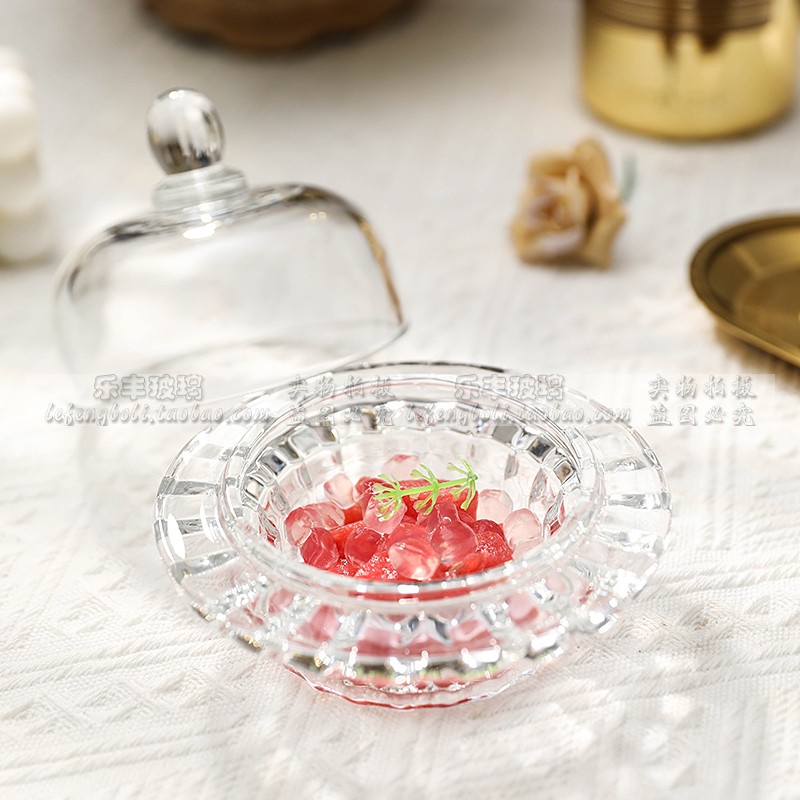 家用精致燕窝盅带盖玻璃碗透明创意银耳羹甜品糖水碗点心中式套装 - 图0