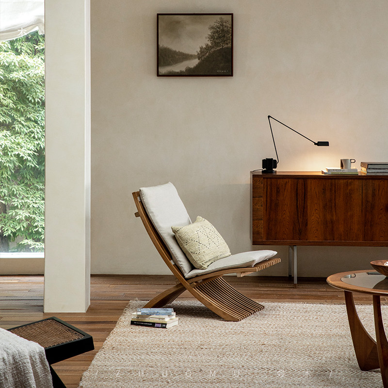 叕木|进口柚木户外折叠椅设计师躺椅阳台休闲椅户外折叠凳边几,淘宝优惠券,粉丝福利购,淘宝优惠卷