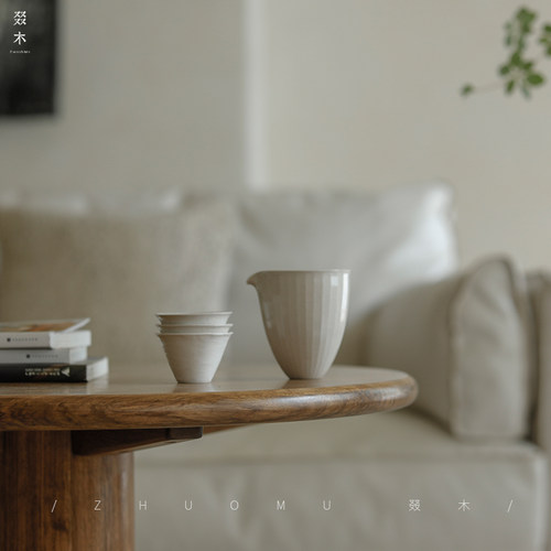 叕木/小丑桌|中古侘寂风沙发边桌实木客厅茶几阳台设计师小圆桌 - 图3