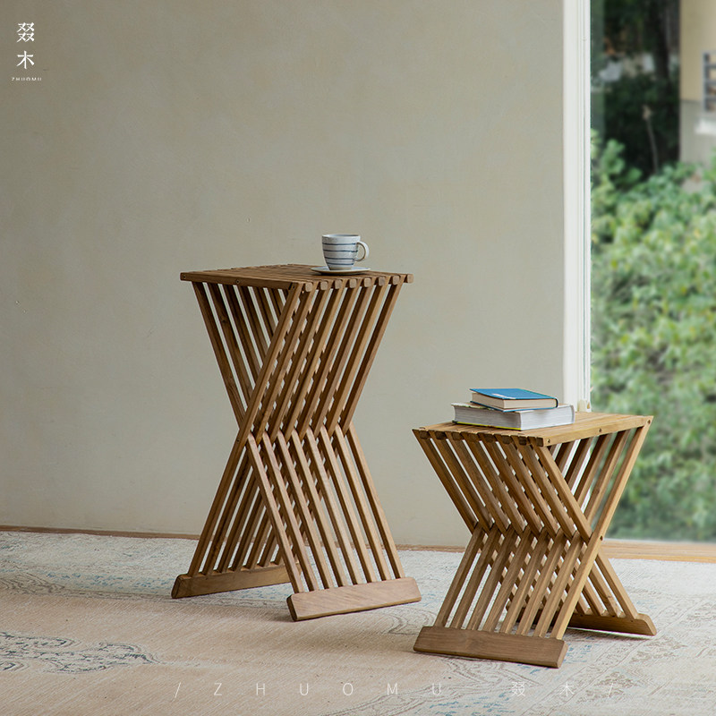 叕木|进口柚木户外折叠椅设计师躺椅阳台休闲椅户外折叠凳边几,淘宝优惠券,粉丝福利购,淘宝优惠卷