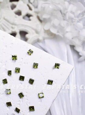 萨帕塔正方坦桑绿色进口金底锆石