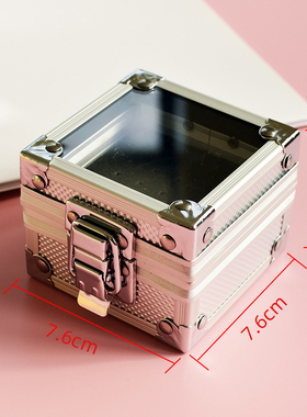 美甲工具25孔翻盖磨头收纳盒
