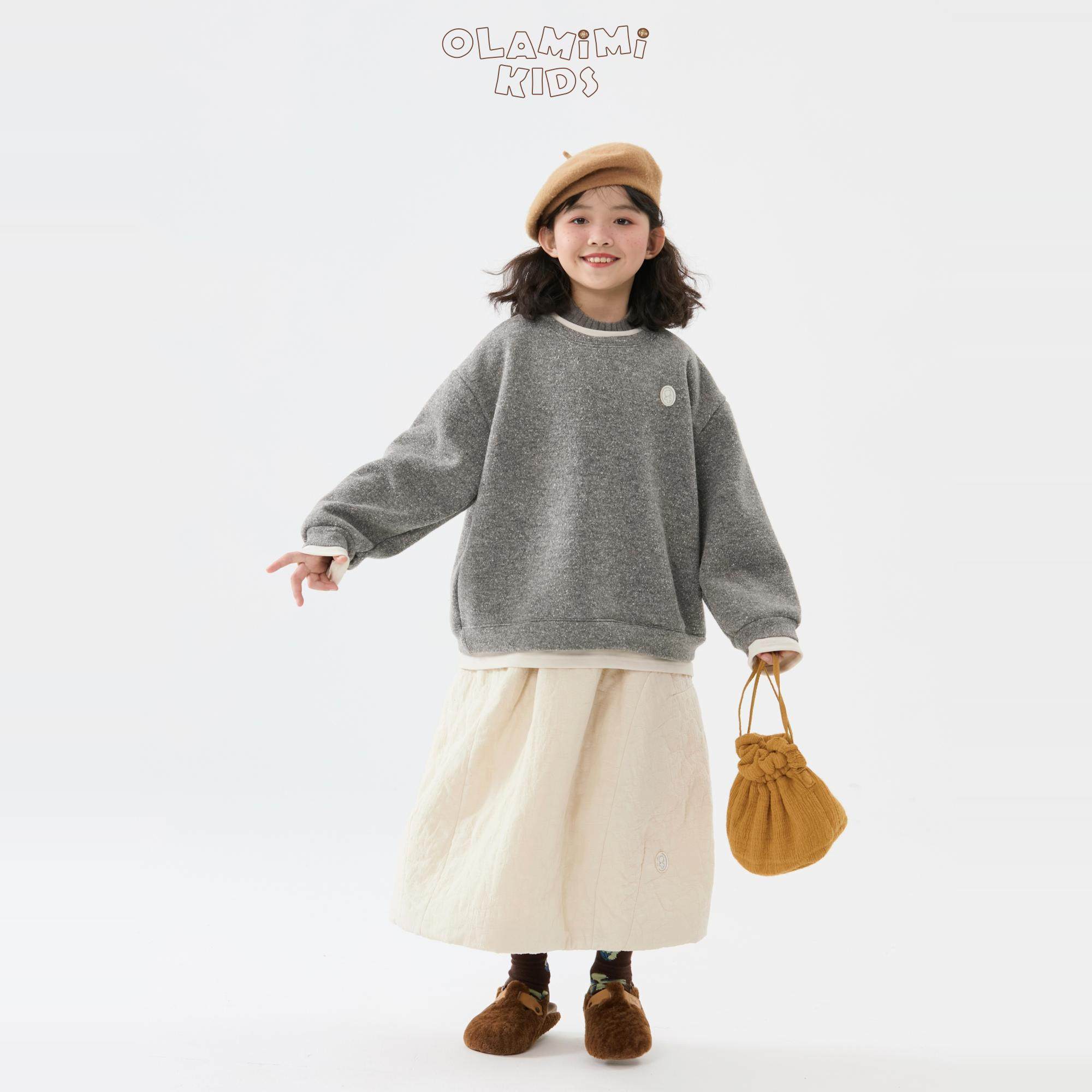 OLAMIMI定制 2024冬 亲子简约高级感精致大气夹棉保暖中长款半裙,淘宝优惠券,粉丝福利购,淘宝优惠卷