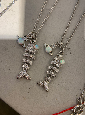 【进柜无压力】精工鱼骨土星项链