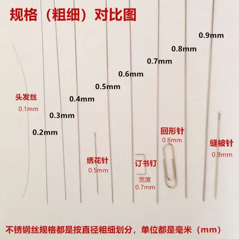 304不锈钢钢丝 直条钢丝 弹簧钢丝 硬钢丝 加工定制0.2mm-5.0mm - 图2