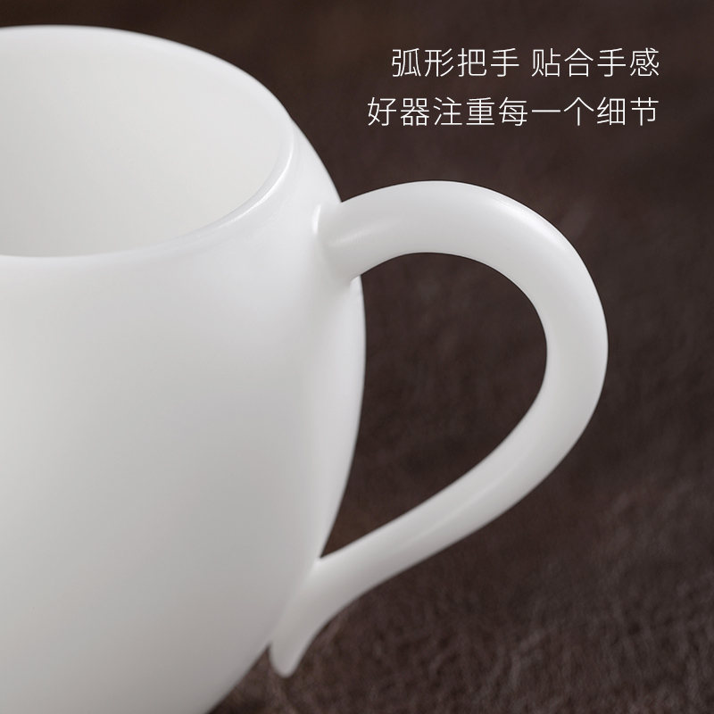 高端手工冰种玉瓷德化白瓷公道杯茶海分茶器防烫公杯陶瓷茶具茶漏