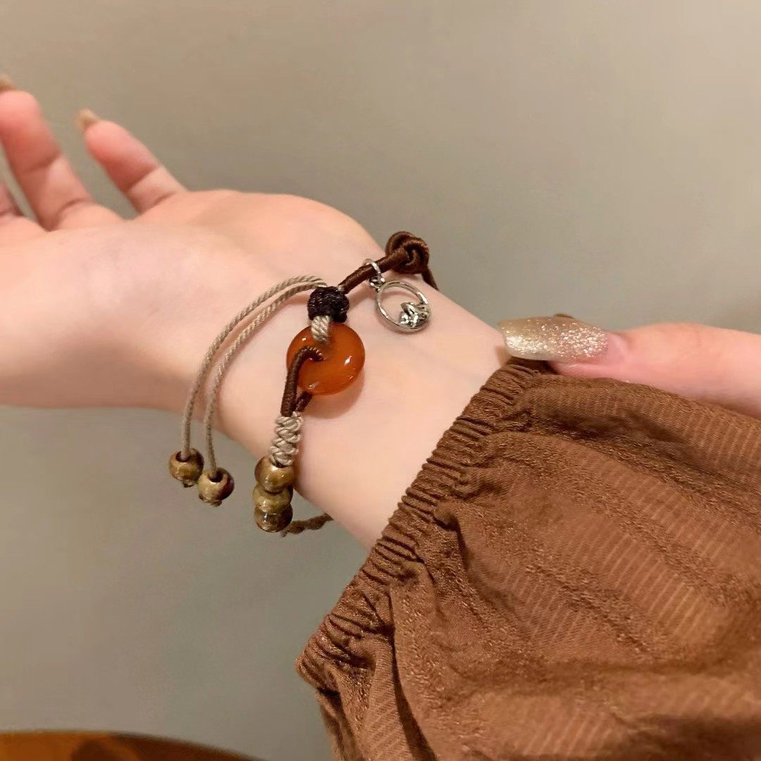 A「她非池物」闪钻西太后土星手链女小众设计学生镂空心形手饰