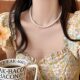 B She is not a pool object. French light luxury imitation pearl necklace for women, ins-sense temperament, clavicle chain, socialite internet celebrity necklace