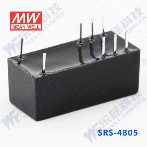 明纬48V变5V电源0.5W SRS-4805 43.2-52.8V转5V0.1A DC-DC输出 - 图3