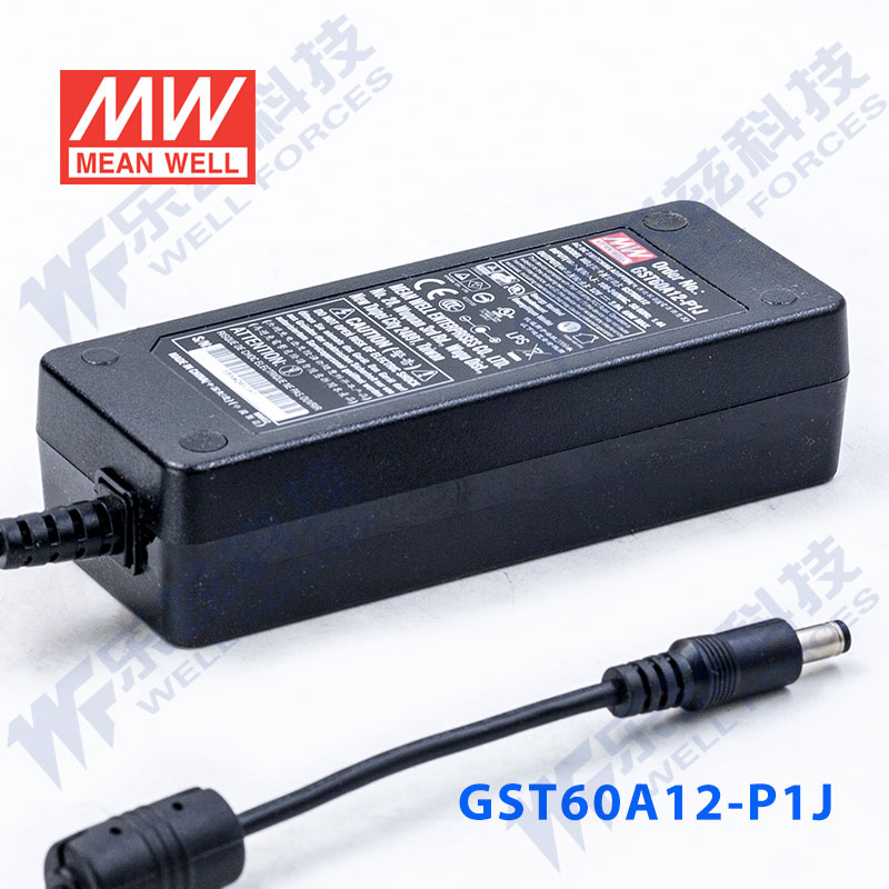 GST60A12-P1J 台湾60W12V电源适配器5A三插,更节能替代GS