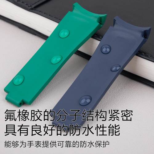 原装款氟橡胶手表带21mm适用劳力士探险家2新黑绿蓝水鬼41mm表盘 - 图2