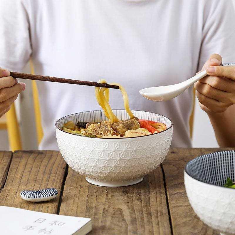 Nordic style 6 inch soup bowl restaurant ramen salad bowl - 图1