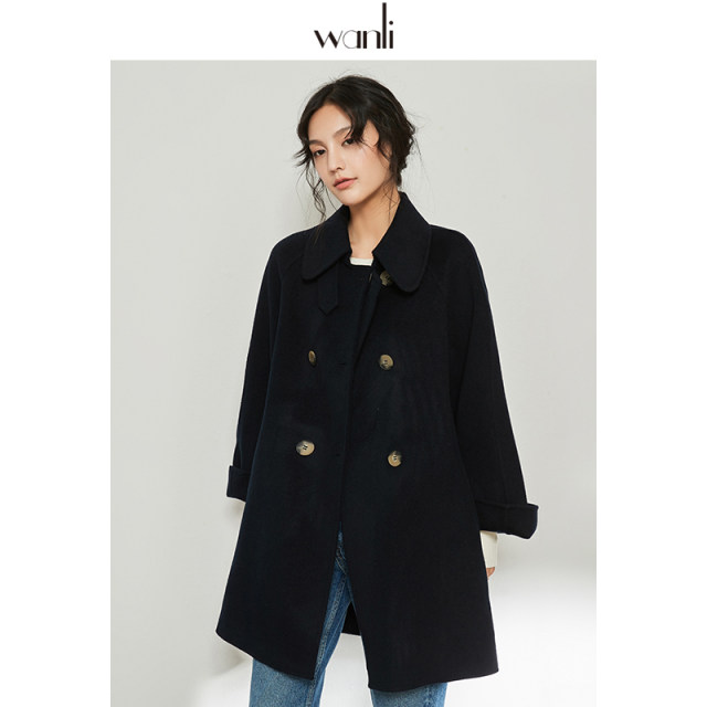 Renaissance petite double-sided woolen coat for women