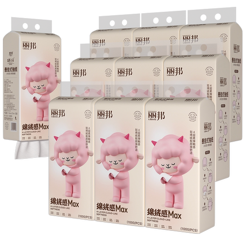 丽邦卫生纸抽纸悬挂式纸巾纸抽实惠家用餐巾纸挂式厨房用纸1000张 - 图3