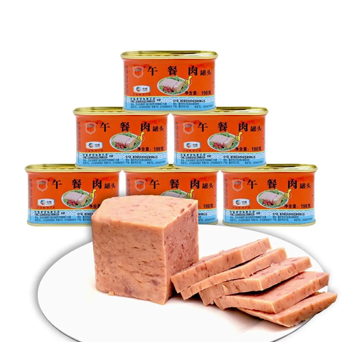 梅林出口版午餐肉罐头340g170g罐猪肉火腿熟食火锅麻辣烫商用包邮 - 图2