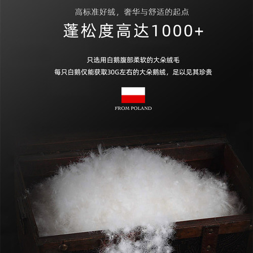 希尔顿五星级酒店正品羽绒被白鹅绒冬被保暖双人被子被芯春秋 - 图0