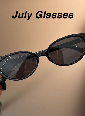 July七月老钱风椭圆墨镜