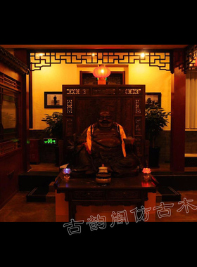 东阳木雕实木挂落玄关过道门楣