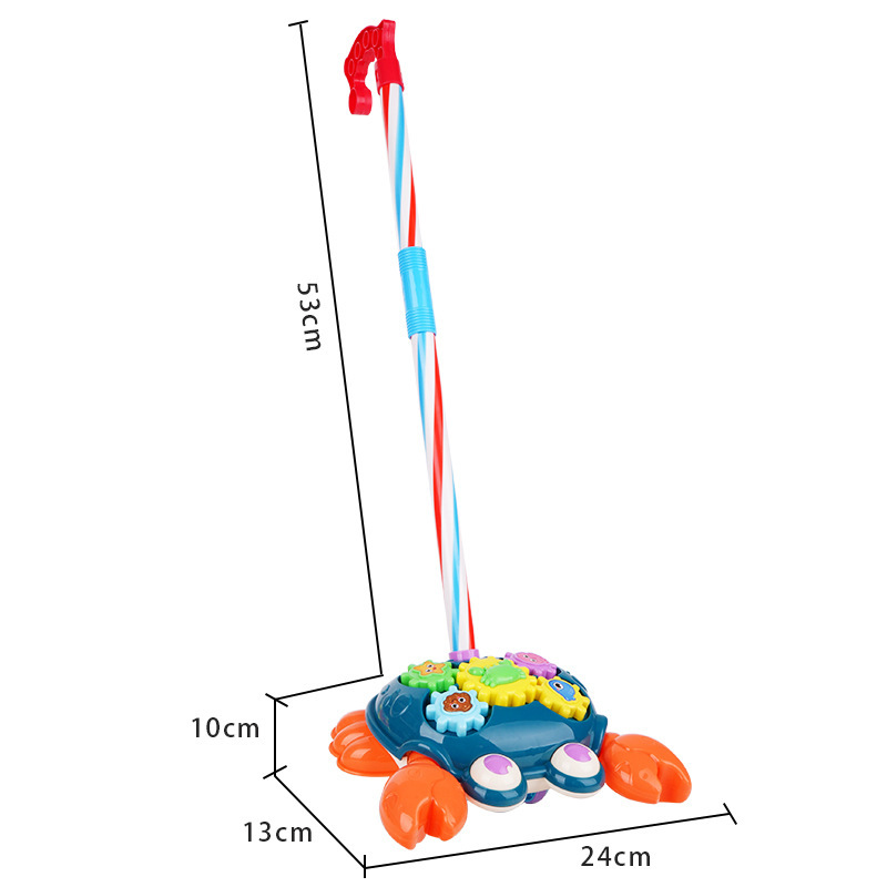婴儿学步手推车坦克飞机螃蟹蜜蜂儿童单杆响铃推车婴儿玩具推推乐