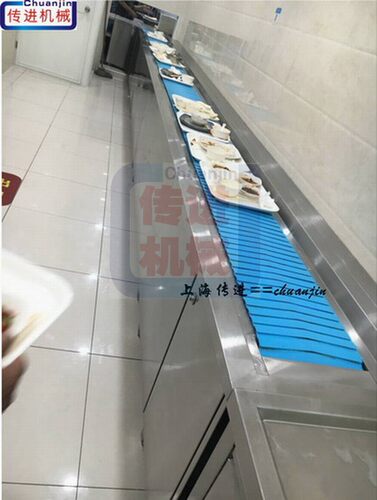 学校食堂 单位餐厅 企事业单位 饭堂 餐盘餐具回收输送机 传送带 - 图0