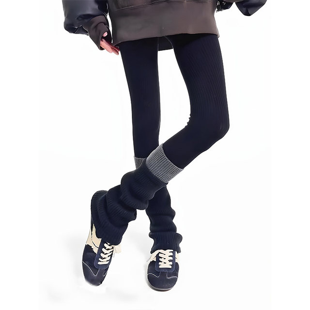 Autumn and winter micro-socks, huge leg-modifying, warm and windproof