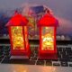 God of Wealth New Year's retro ornaments gazebo night light will shine creative atmosphere lights as gifts for family and elders