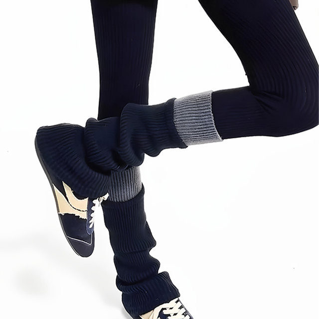 Autumn and winter micro-socks, huge leg-modifying, warm and windproof