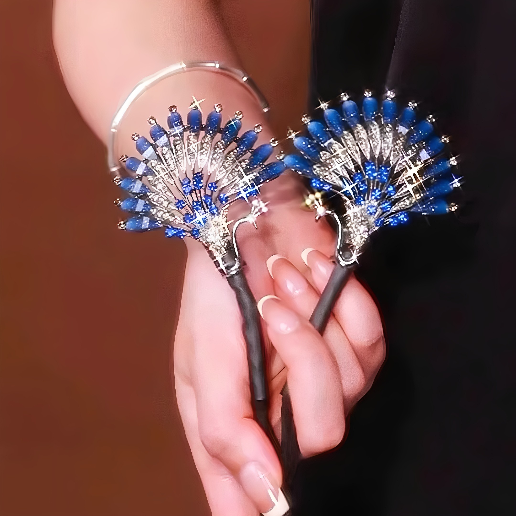 懒人丸子头卷发神器发簪中式风双孔雀丸子头盘发器优雅大方头饰女,淘宝优惠券,粉丝福利购,淘宝优惠卷