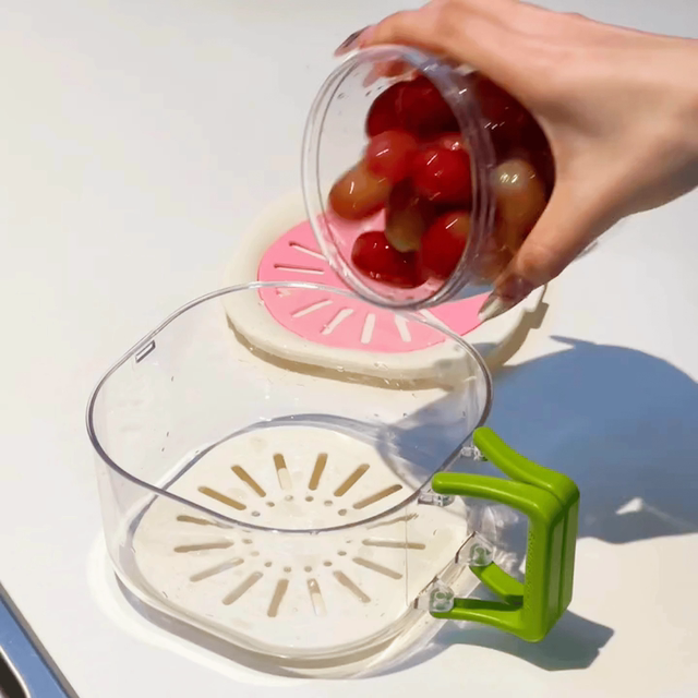 The 2026 new drain basket is super convenient for washing vegetables in the kitchen