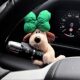 2024 new bow-tie puppy car windshield wiper decorative car turn signal car ornaments