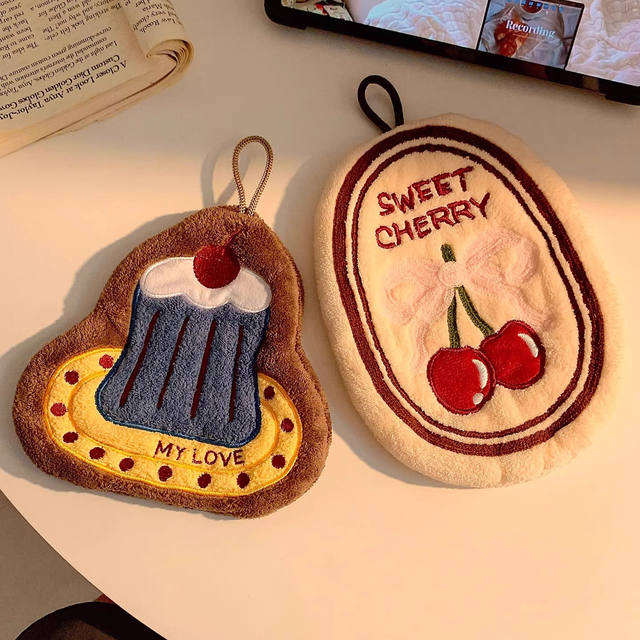 Water-absorbent and thickened handkerchief, cute hanging style that doesn’t take up much space