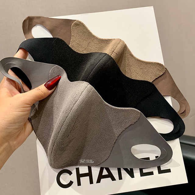 Autumn and winter frozen face warning high-value masks plus velvet and thickening