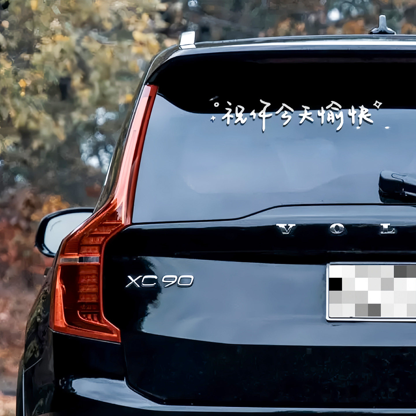 汽车贴纸前挡贴后挡风玻璃贴天窗贴祝你今天愉快车贴镜子装饰墙贴