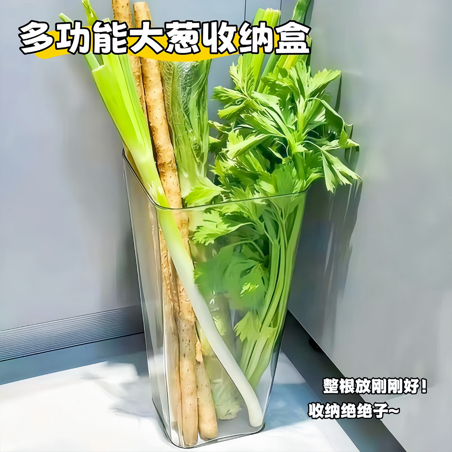 多功能大葱收纳盒铁棍山药透明收纳桶厨房姜蒜食材大容量蔬菜收纳,淘宝优惠券,粉丝福利购,淘宝优惠卷