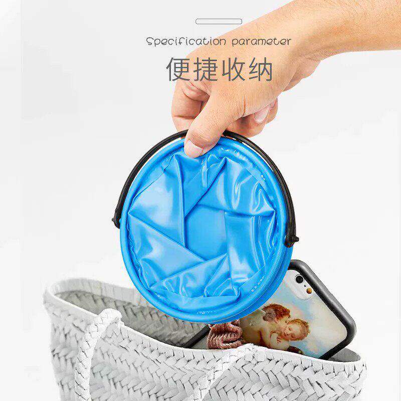 可折叠手提儿童打水桶多功能便携户外赶海捞鱼钓鱼美术画画洗笔桶