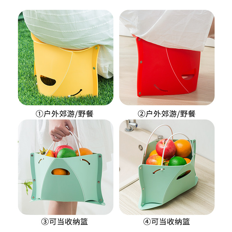 折叠凳塑料小马扎旅行户外钓鱼旅游火车超轻凳子成人家用纸片矮凳