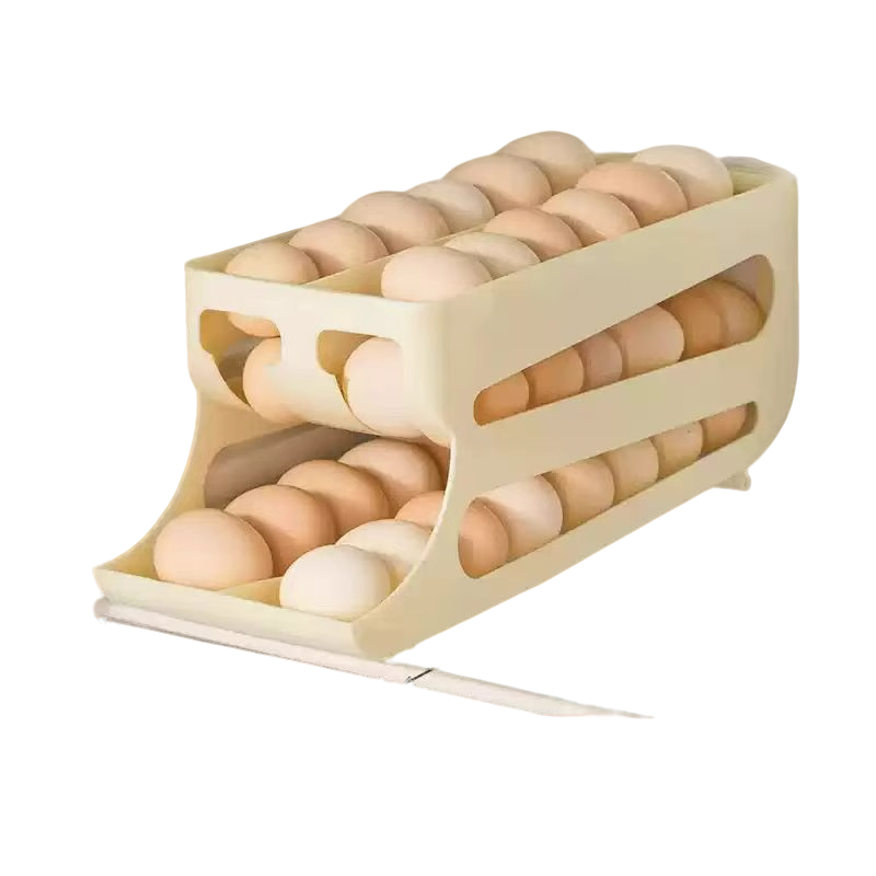 滚动鸡蛋收纳盒厨房多层斜口自动滚蛋器冰箱鸡蛋托专用保鲜放置盒,淘宝优惠券,粉丝福利购,淘宝优惠卷