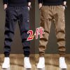 Spring and Autumn Men's Foot-Tie Work Pants Wear-resistant Casual Pants
